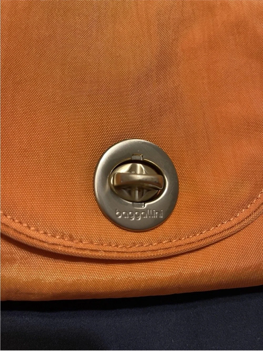 Baggallini Crossbody Belt Convertible Bag Bright Orange & Gold Adjustable